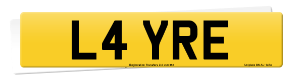 Registration number L4 YRE